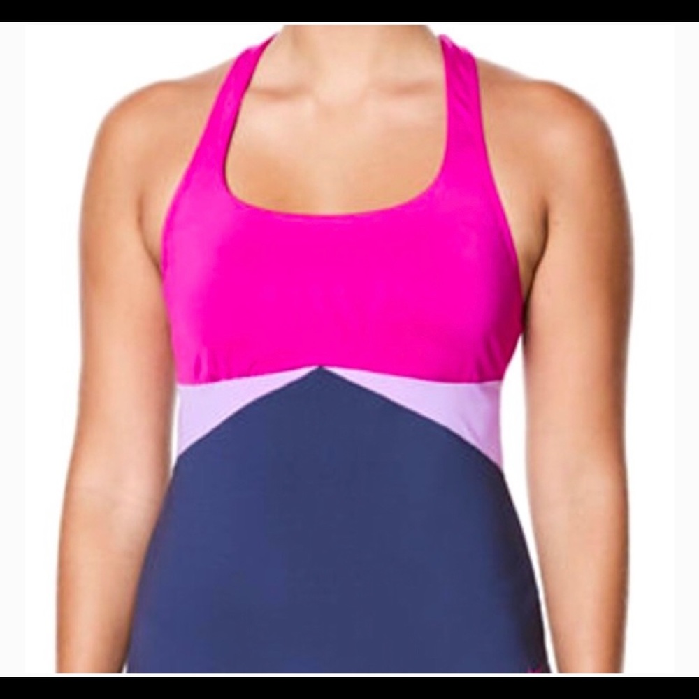 NIKE CROSS BACK TANKINI (Top only) FUCHSIA BLAST SIZE SMALL NEW W TAGS